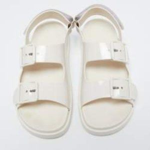 GUCCI Women's Sandal With Mini Double G In White